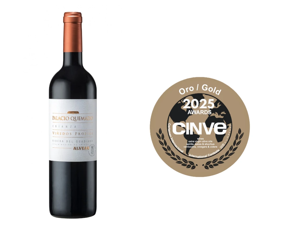Palacio Quemado conquista el oro en el Certamen CINVE 2025 con su Vino Tinto Crianza 2022